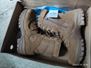 际华三五零五新式棕色作战靴男夏季碳板作战鞋超轻高帮耐磨训练靴真皮登山鞋 棕色新式作战靴【高配款】 39/245【原厂正品 两双鞋垫】 实拍图