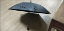 翰鸥斐弯钩自动大雨伞家用长柄超大号加固抗风暴雨专用三人双人男士直杆 直柄105CM双层防暴风雨-外黑内红 实拍图