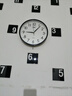 康巴丝（Compas）挂钟客厅 静音走时简约石英钟表挂墙时钟 c2855 黑色 26cm直径 实拍图