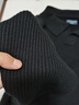 马登工装 美式复古翻领针织衫竖织坑条polo衫慵懒套头毛衣男秋季 黑色 S 实拍图