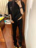 画枕眠（HUAZHENMIAN）黑色柳叶弯刀男士直筒高街修身显瘦长裤高街美式cleanfit微喇裤 黑色 L /建议120-135 实拍图