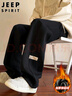 JEEP SPIRIT吉普裤子男士休闲裤男秋冬季加厚保暖宽松直筒运动卫长裤 实拍图