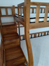 临稚胡桃木 儿童上下床实木高低床双层床上下铺床两层木床子母床 梯柜款 上铺宽1.15米下铺宽1.35米 实拍图