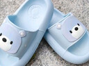 朴西儿童拖鞋室内居家浴室防滑外穿2025男女童夏季新款小熊凉拖鞋 浅水蓝 【萌趣小熊造型】 24 (170mm) 实拍图