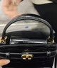 CHARLES&KEITH鳄鱼纹凯莉包手提斜挎婚包包女包生日礼物CK2-50270880-1 Black黑色 S 实拍图