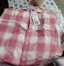 优衣库童装男童女童法兰绒格子衬衫长袖衬衣薄外套上衣新款478132 12 桃红色 150 实拍图