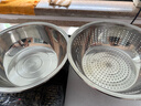 米帮手不锈钢盆洗菜用沥水篮漏盆洗菜盆打蛋和面盆水煮鱼盆洗衣食堂用盆 32cm特厚【实盆+漏盆 组合装】 实拍图