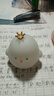 韩版可爱小鸡小夜灯卧室装饰品发光玩具幼儿园儿童生日分享小礼物 皇冠小鸡仔/白色 实拍图