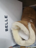 百丽（Belle）牛皮厚底羊毛雪地靴女靴加绒保暖休闲短靴棉鞋D1X1DDD4 棕色-绒面皮 38 (240mm) 实拍图