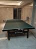 双鱼（DOUBLE FISH）专业乒乓球桌标准比赛训练室内家用训练球桌可折叠式乒乓球台案子 226G 有轮22MM面板/墨绿台面/可折叠移动 实拍图