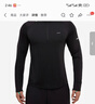 迪卡侬（DECATHLON）冬季内搭速干长袖t恤男训练服运动速干衣健身跑步上衣RUNM 暗夜蓝（速干薄绒款） L 实拍图