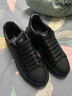 百丽撞色小白鞋男秋季牛皮舒适厚底休闲板鞋A1160CM3 暗夜黑  39 实拍图