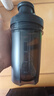 收米摇摇杯健身运动水杯男奶昔防漏搅拌杯子刻度杯奶茶摇杯蛋白粉水壶 500ml 经典黑+带刻度+不锈钢球 实拍图