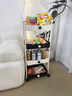 名做家用多功能移动置物架简易零食架落地一体多层厨房收纳架储物架子 黑白/五层移动零食架 实拍图