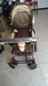 安贝尼 婴儿推车可坐可躺双向推行小孩手推车四轮减震可折叠BB车 尊享版-卡其色（四轮减震） 实拍图
