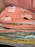 金号A类儿童女士毛巾纯棉100%洗脸小毛巾洗脸帕五层无捻提花 4条 实拍图
