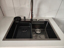 摩恩阳光系列厨房水槽大单槽洗菜盆一体盆洗碗槽304不锈钢台上台中台下盆 升级款小米粒5MM-抽拉龙头全配置 650X450MM 实拍图