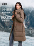 森马（Semir）90绒羽绒服女长款收腰显瘦冬季宽松连帽三防厚外套101724113055 实拍图