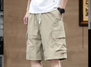 吉普（JEEP）【冰丝薄款】高端工装短裤男2025夏季宽松休闲裤男士五分中裤子男 实拍图