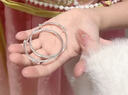 中国黄金（CHINA GOLD）足银古法手镯男女宝宝平安喜乐婴儿童银镯子银饰满月周岁生日礼物 宝宝手镯一对【19.5±0.5g】 实拍图