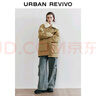 UR2025冬季新款女装休闲复古工装风羊羔毛领羽绒服UYL150036+ 卡其 (偏宽松) S 实拍图
