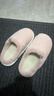 优调棉拖鞋女乳胶防踩塌厚底抑菌防臭居家秋冬保暖情侣拖鞋男 粉38-39 实拍图