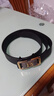 【已售100w】男士皮带贴皮无牙自动扣腰带男青年简约商务休闲裤带 黑色无牙航B 实拍图