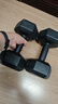 德尔惠哑铃环保包胶六角防滚动手铃男士学生练臂肌家用健身器材浸塑 6公斤一对=3kg*2 包胶六角哑铃 实拍图