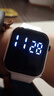 其他品牌高颜值LED手表时尚方形学生科技感超强夜光数字个性运动 白色 实拍图