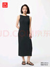 优衣库女装针织Bra连衣裙无袖裙子气质收腰480636 09 黑色 2XL /165/100 实拍图