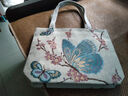 脆团帆布包蝴蝶双面刺绣民族风新款手机包钥匙包手提包手拎外出包加厚 蝴蝶大款【尺寸高32*35】 实拍图