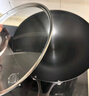 中康铁锅炒锅不粘锅经典款深氮平底锅精铁无涂层电磁炉燃气通用32cm 实拍图