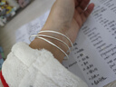 顺庆银楼手环足银光面简约银手镯细单圈 999足银镯子5克 送自己节日礼物 5克小圆环5.8cm单只 实拍图