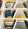 佩尔森（CERAMICS）北欧碗家用创意高脚米饭碗陶瓷釉下彩餐具复古小碗吃饭斗笠碗 5英寸碗混色6个装 实拍图