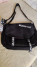 回力ins潮牌斜挎包女大容量原宿复古休闲上课单肩邮差包男 黑色【带徽章4+牛牛挂件】 实拍图