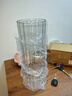 京东鲜花防摔花瓶亚克力高透明直筒条纹插花器水培鲜花水养富贵竹醒花桶 实拍图