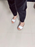 百林猴拖鞋女外穿夏夏季软皮时尚一字拖厚底高跟坡跟女士大码防滑凉拖鞋 白色 37 实拍图