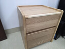 京东京造实木床头柜 天然橡胶木|大容量2抽 卧室收纳柜储物柜 CB02 实拍图