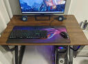 新颜值主义电脑桌电竞桌实木书桌家用台式办公桌学习桌写字桌工作台长条桌子 140*60CM【40MM碳钢腿】胡桃色 实拍图