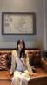 尤克达蒂（yookdd） 针织衫女春秋新款开衫女ins风设计感修身甜美圆领外搭毛衣上衣女 杏色均码【建议80-110斤】 实拍图