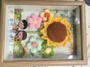 IMVE教师节礼物送老师幼儿园手工向日葵针织花束相框实用精致纪念品 实拍图