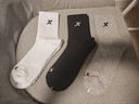特步袜子男防滑减震跑步袜吸汗透气中筒款专业运动男袜抗菌防臭耐磨 黑白灰【升级款防滑跑步袜】3双 均码 实拍图