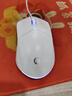 惠普（HP） 有线鼠标 商务办公家用经典左右手通用对称鼠标有线 电脑笔记本USB接口即插即用 发光静轻音（白色） 实拍图