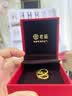 老庙黄金足金耳环批花C形耳钉耳圈送女友送给妈妈生日礼物 实拍图