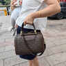 柏欧雅新款包包女2025新款时尚情人节波士顿枕头包真皮手提包单肩斜挎包 咖啡色 实拍图
