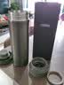 膳魔师（THERMOS）钛杯纯钛保温杯办公户外露营茶杯定制团购水杯生日礼物咖啡杯TCTC 太空灰【带茶隔】 550ml 实拍图