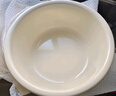 新款圆形家用洗脸盆加厚卫生间厨房洗衣洗菜洗脚宿舍泡脚盆 奶油黄 加大号【直径39.5CM】 实拍图