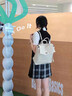素织锦高颜值女士双肩包女2026新款情人节书包轻便旅行背包时尚包包女包 韩系磁扣双肩包【米白色】 实拍图
