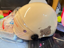 凤凰（Phoenix）新国标3C认证电动车摩托车头盔复古款TK708卡其色 双形态帽檐瓢盔双镜片夏季半盔男女士均码 实拍图