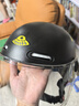 比莫姆3C认证电动车儿童头盔电瓶摩托车小孩子冬季保暖安全帽夏季防晒可爱男女宝宝四季通用3-12岁新国标 冬季雅黑太空人-配透明长镜-可拆卸护耳-猫耳+风车 配透明长镜片 实拍图
